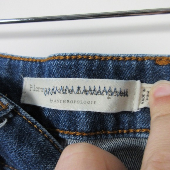 Pilcro Anthropologie High Rise Trouser Bootcut Jeans Women 31 Button Fly 684 - Picture 3 of 13